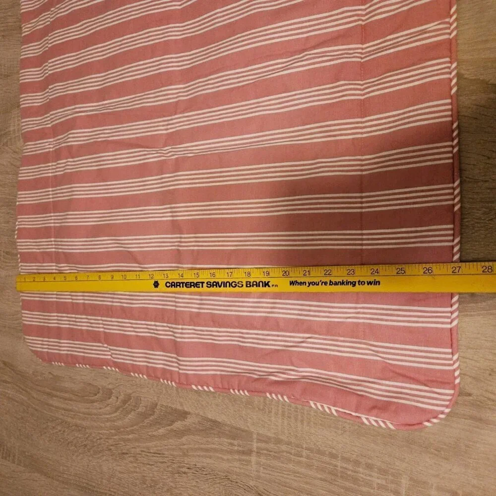 Longaberger Dusty Rose Striped Pillow Sham 31x27